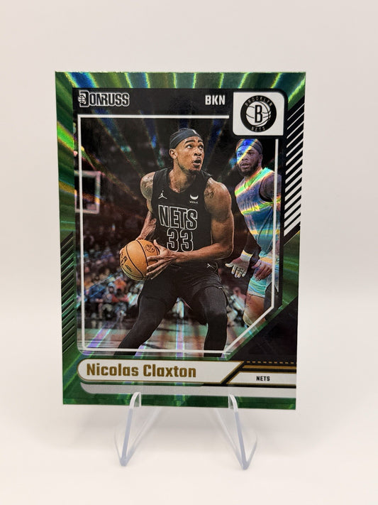 2024-25 Panini Donruss Nicolas Claxton Green Laser Parallel Brooklyn Nets #131
