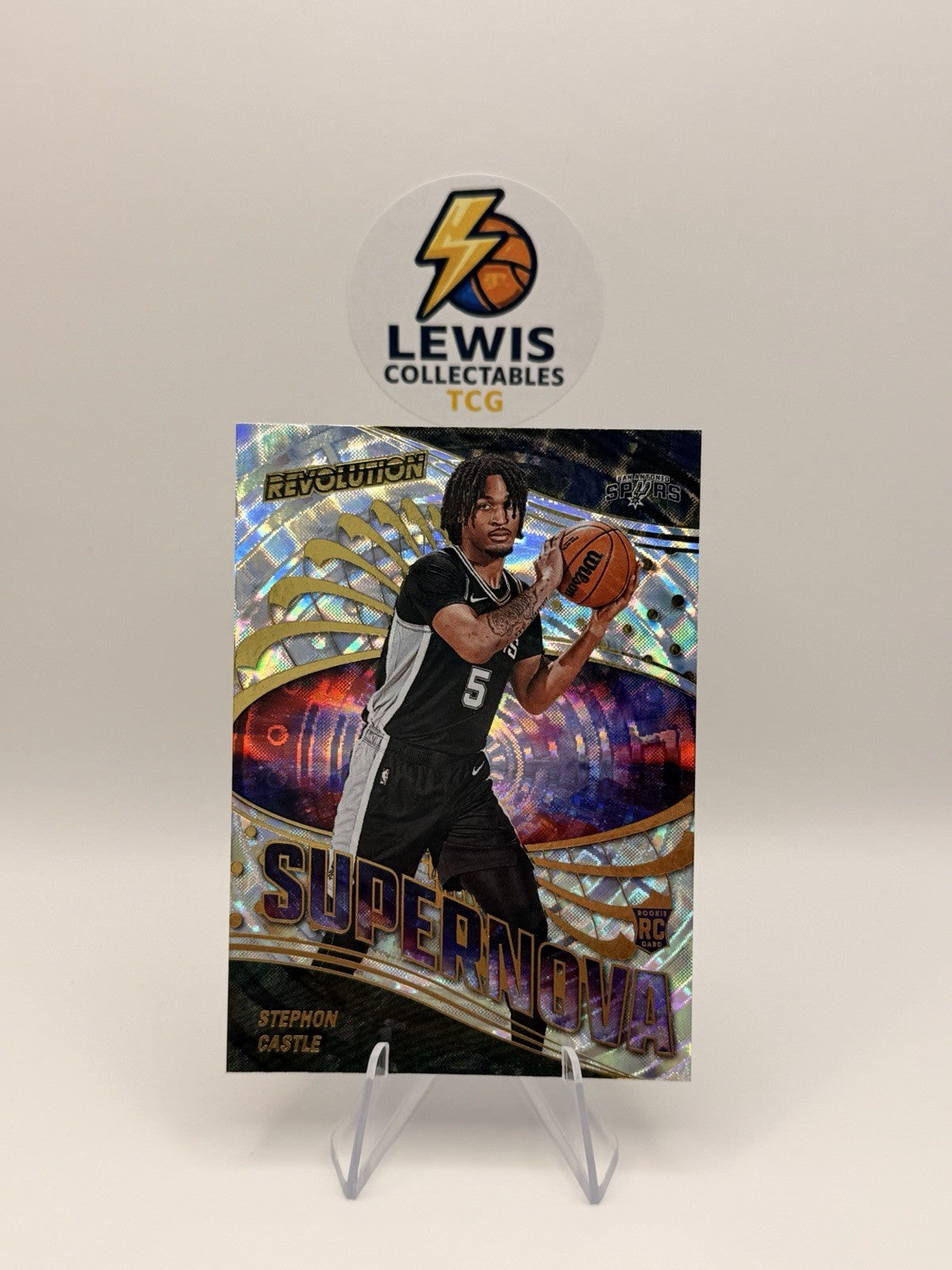 Stephon Castle RC Supernova Fractal - Revolution Basketball - Spurs - NM/M