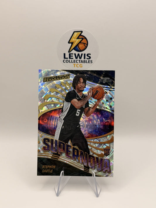 Stephon Castle RC Supernova Fractal - Revolution Basketball - Spurs - NM/M