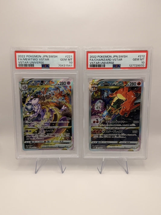 PSA 10 Charizard 212/172 Mewtwo 221/172 SAR Set VSTAR Universe Pokemon Card JPN