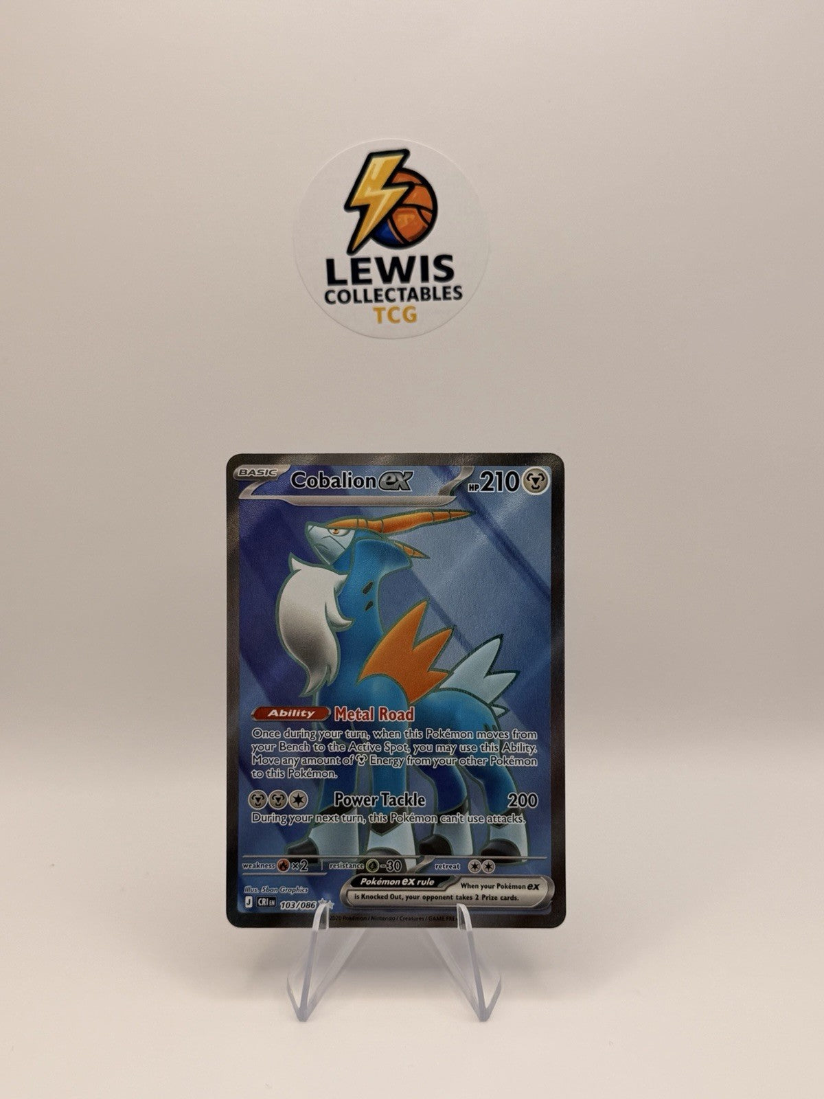 Cobalion ex 103/086 Ultra Rare Chaos Rising Pokemon NM/M