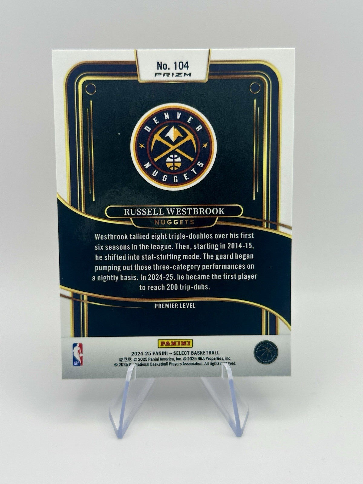 2024-25 Panini Select Premier Level Red Wave Russell Westbrook #104 1s31