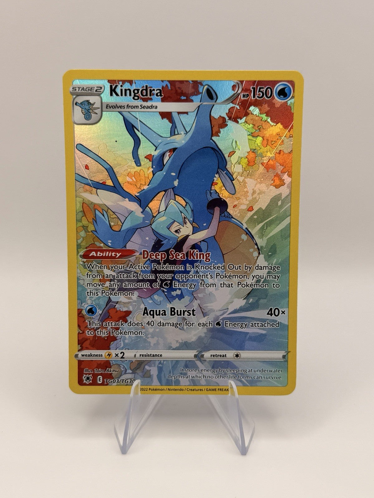 Pokémon Astral Radiance Trainer Gallery Kingdra TG03/TG30 Holo Near Mint