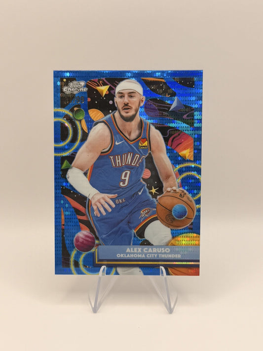 2025 Topps Chrome Alex Caruso Blue Refractor /99 Oklahoma City Thunder #103