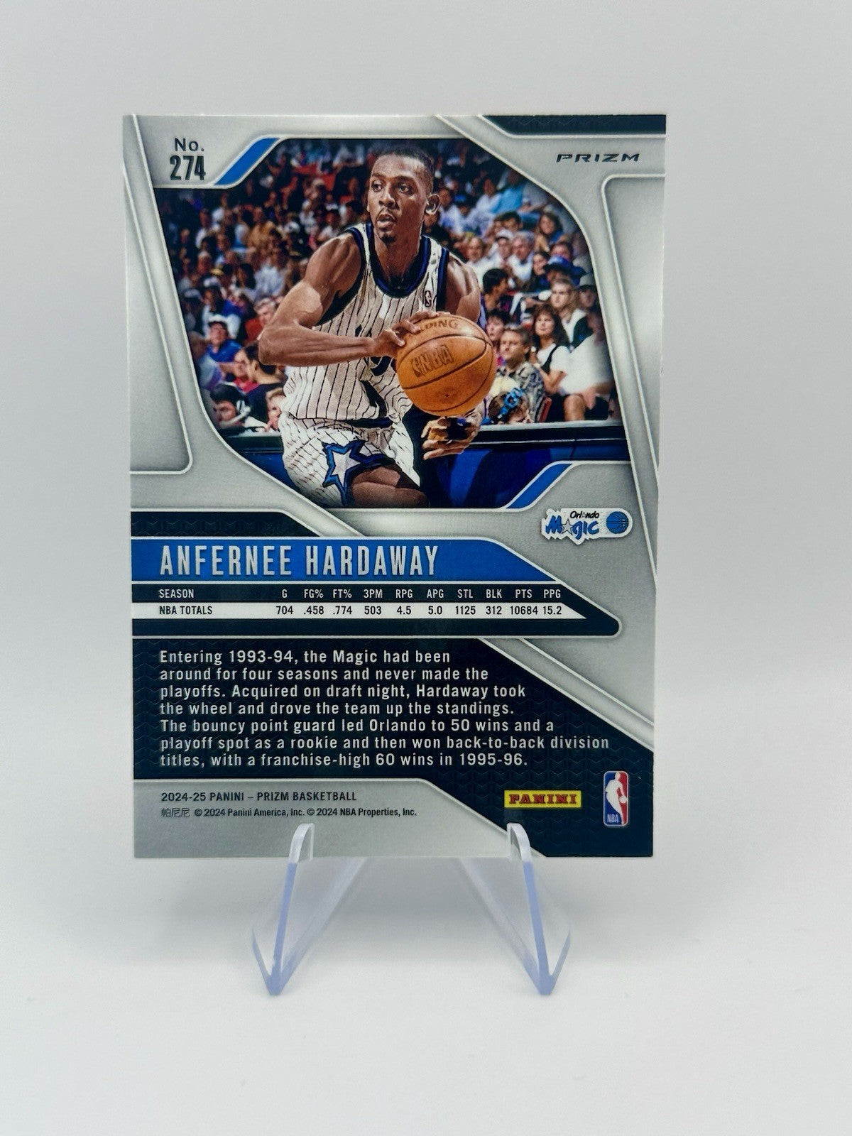2024-25 Panini Prizm Silver Legends #274 Orlando Magic Anfernee Hardaway