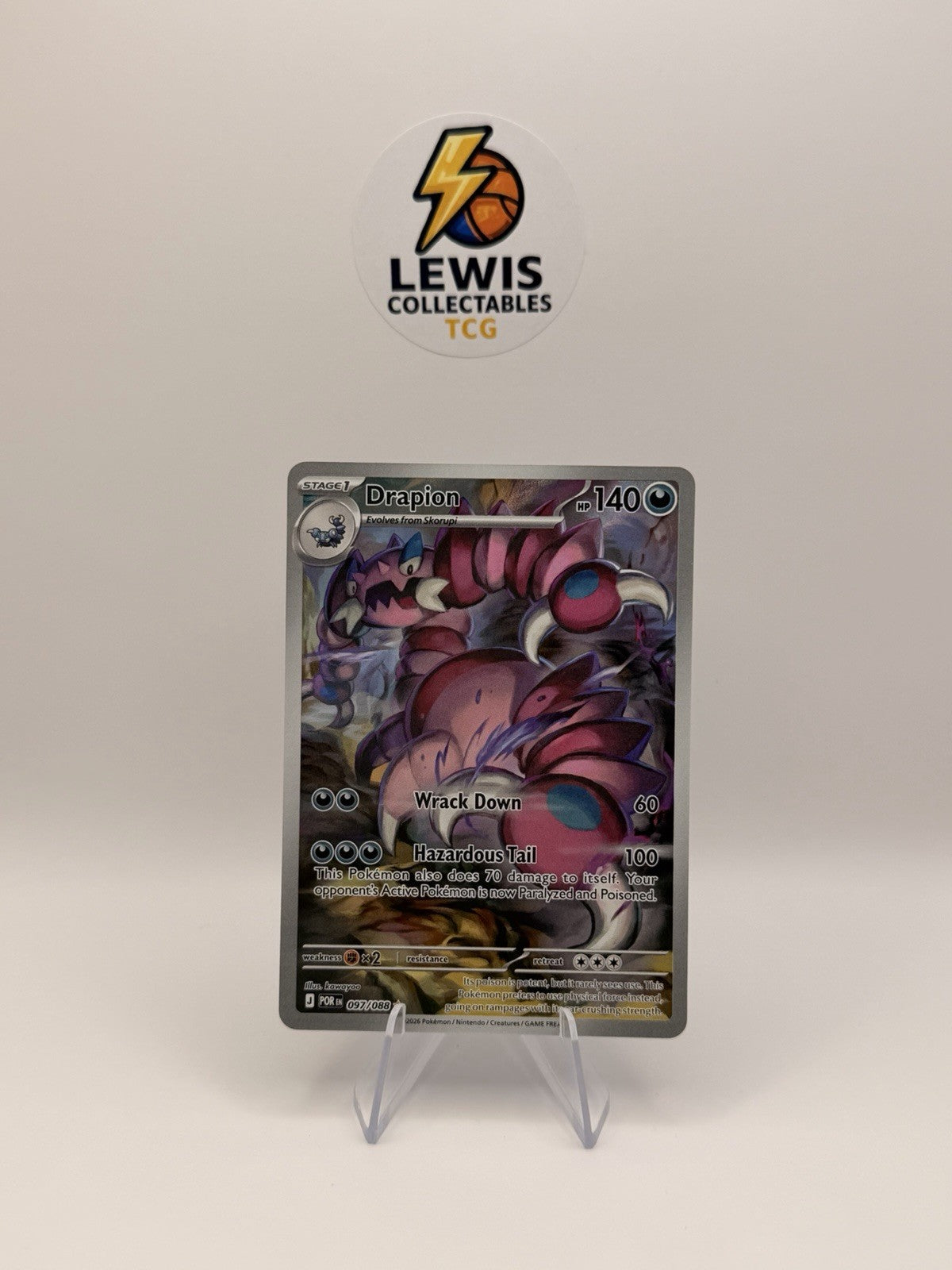 Pokemon Drapion IR 097/088 Illustration Rare Perfect Order ME03 Near Mint