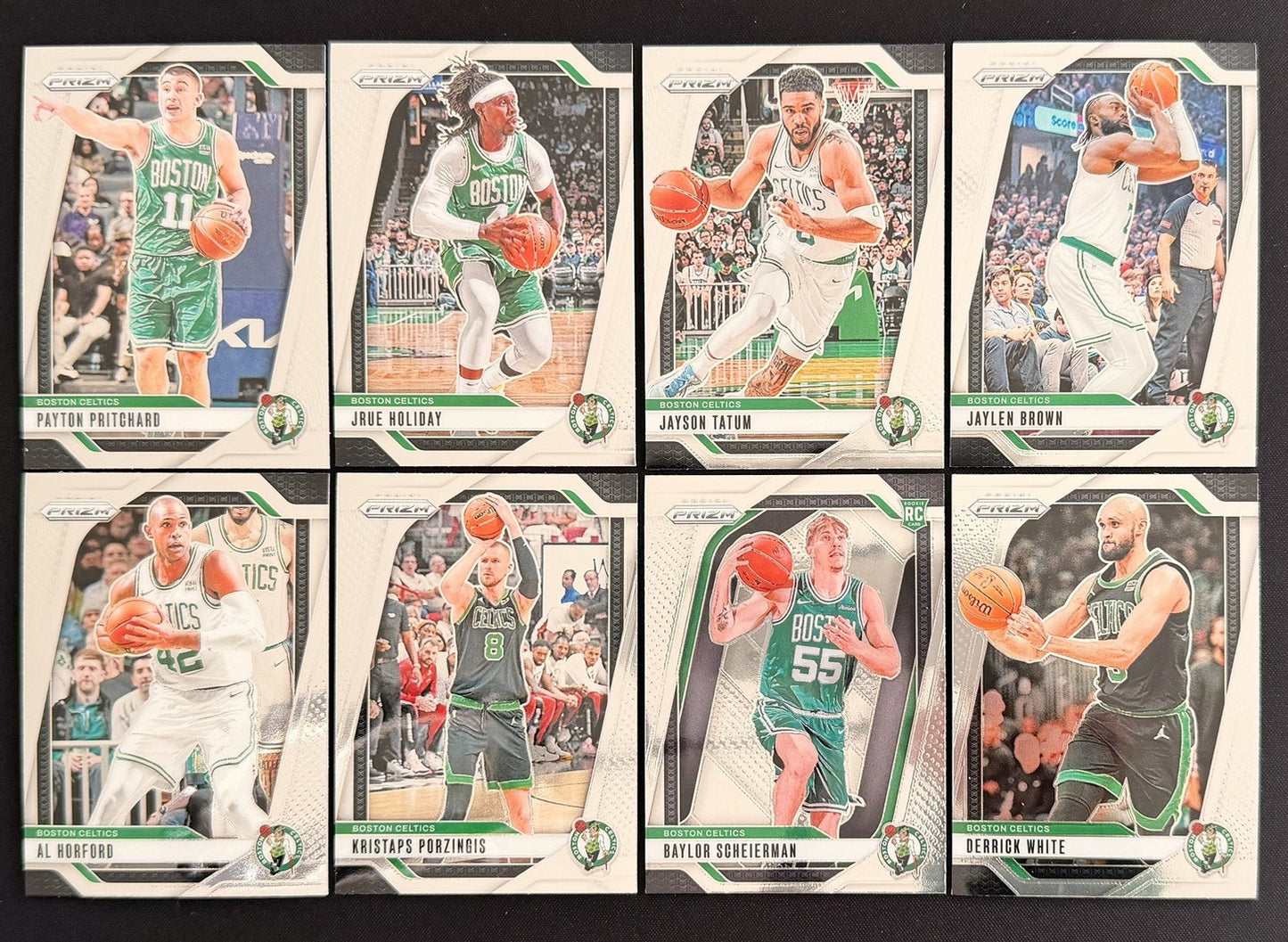 Boston Celtics Team Lot Panini Prizm Cards Tatum Brown Holiday Porzingis +