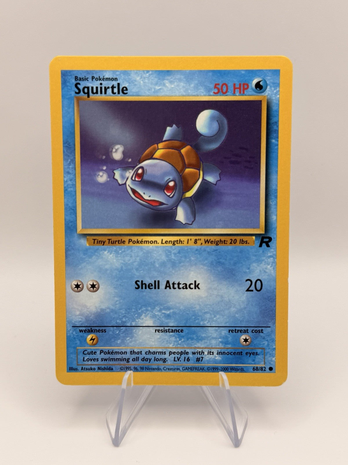 Pokémon Team Rocket Squirtle 68/82 Unlimited WOTC Vintage VLP