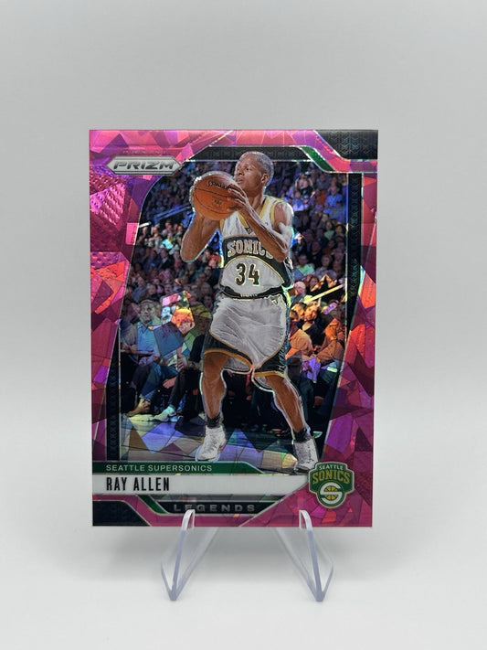 2024-25 Panini Prizm Ray Allen Pink Seattle SuperSonics NBA Card