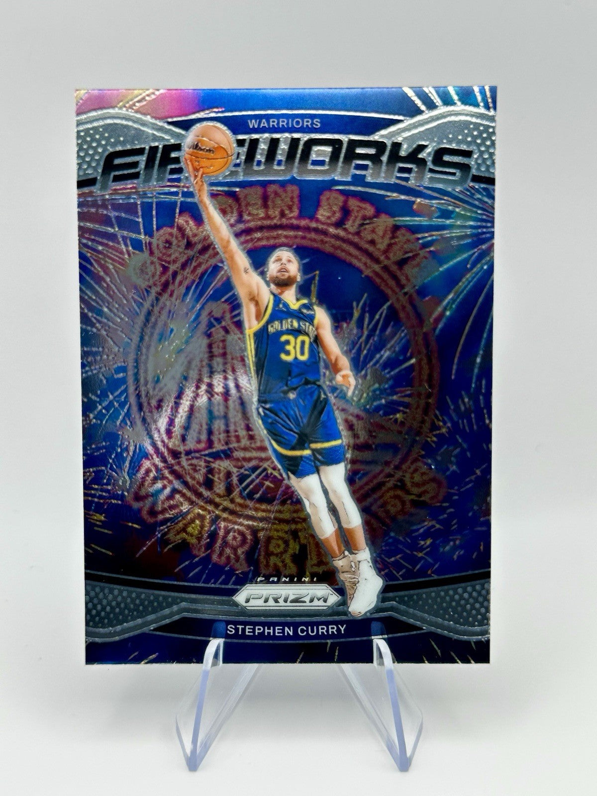 2024-25 Panini Prizm Prizm Stephen Curry Fireworks Insert Warriors #20 NBA Card