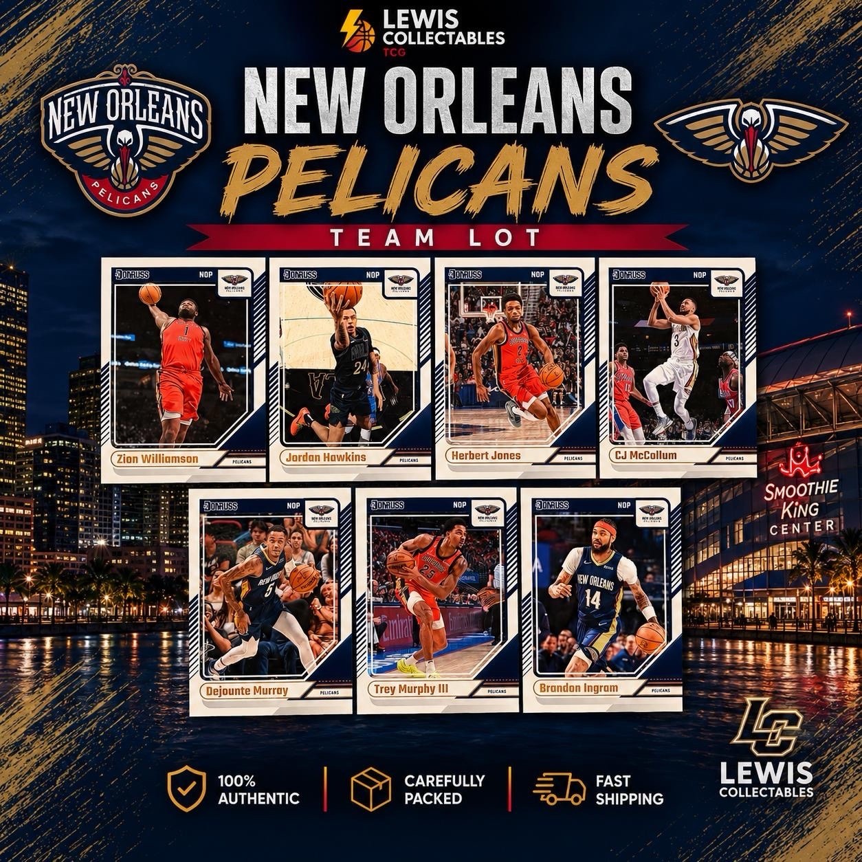 2024-25 Donruss New Orleans Pelicans Team Lot Zion Ingram Cards NBA Card