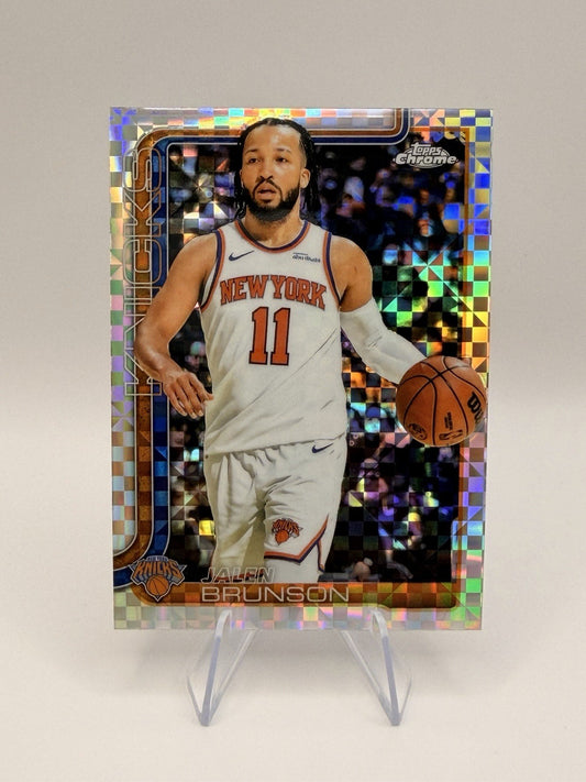 Jalen Brunson Topps Chrome X-fractor 2025-2026
