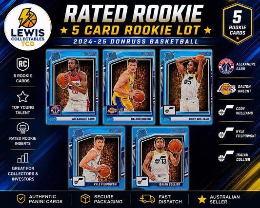 2024-25 Donruss Rated Rookie Lot Sarr Knecht Collier Williams Filipowski RC NM