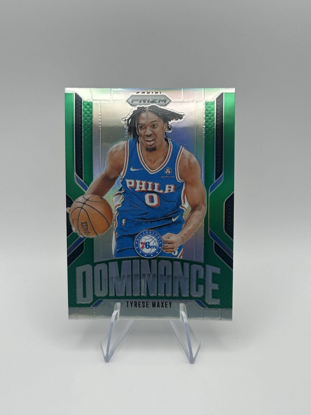 2024-25 Panini Prizm Silver Dominance Philadelphia 76ers #24 Tyrese Maxey