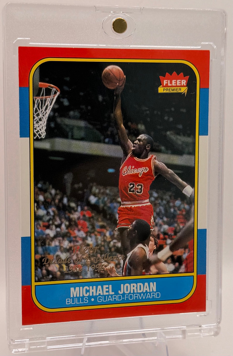 Raw Michael Jordan basketball card photographed by Lewis Collectables